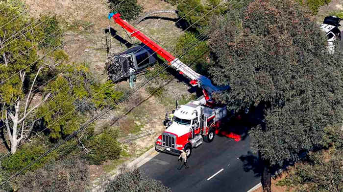 Tiger Woods' accident site